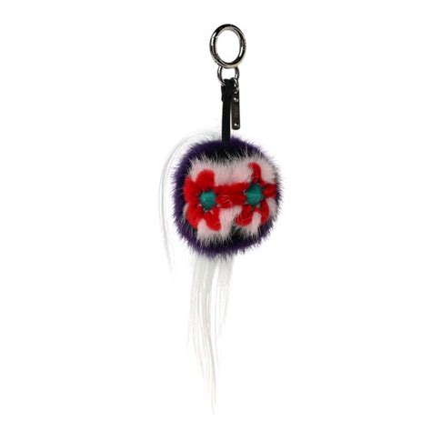 fendi mini monster charm|Fendi fox fur charm.